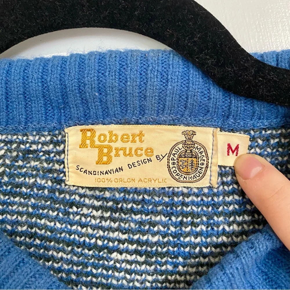 Vintage Scandinavian Style Robert Bruce Cardigan Sweater - Size M - Picture 3 of 5